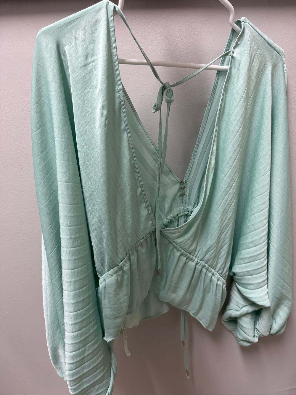 Free People Eloise Blouse, Mint Green, size small, NWT